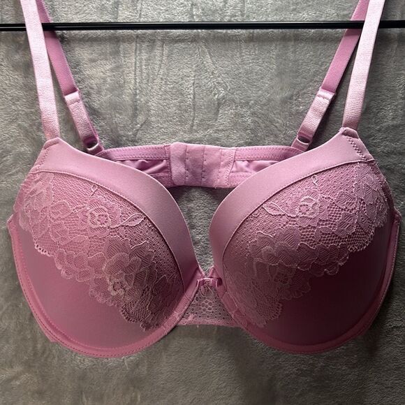 Maidenform Lilac Purple Lace Push-up Underwire Bra Size 38D - Picture 2 of 7